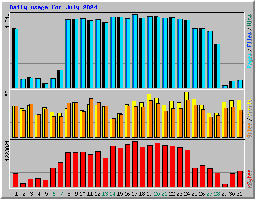 Daily usage for July 2024