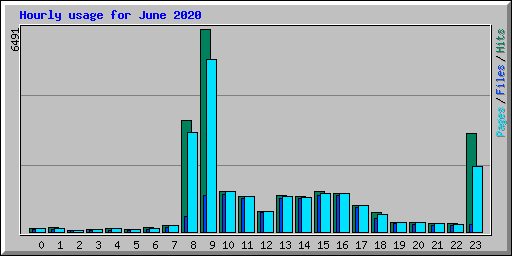 Hourly usage for June 2020