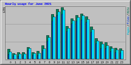 Hourly usage for June 2021