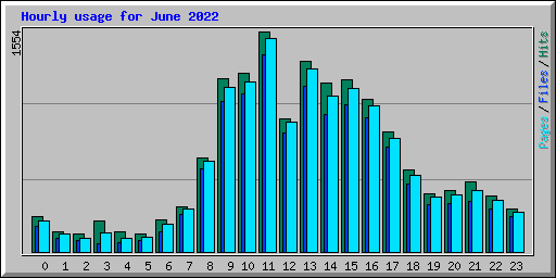 Hourly usage for June 2022